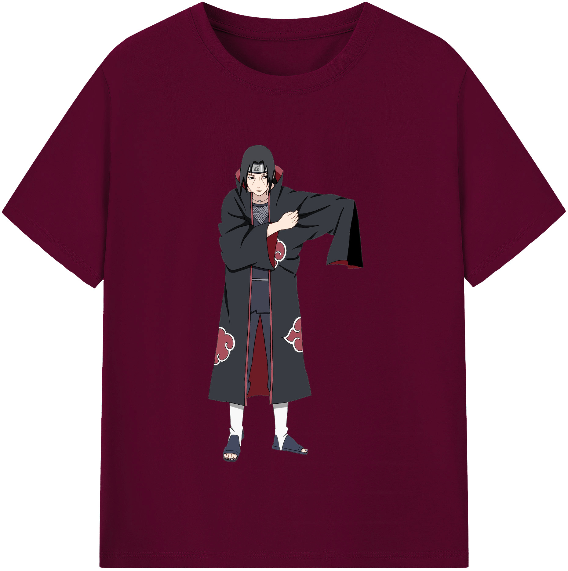 （画像用） NARUTO -ナルト- うちは イタチ Uchiha Itachi レディースカジュアルプリントTシャツ（綿100％）